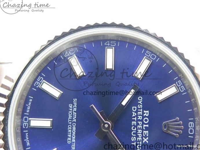 0111 DateJust 126334 SS Noob 1:1 904L Best Edition Blue Dial Stick Markers on Oyster Bracelet A Youthful 3169